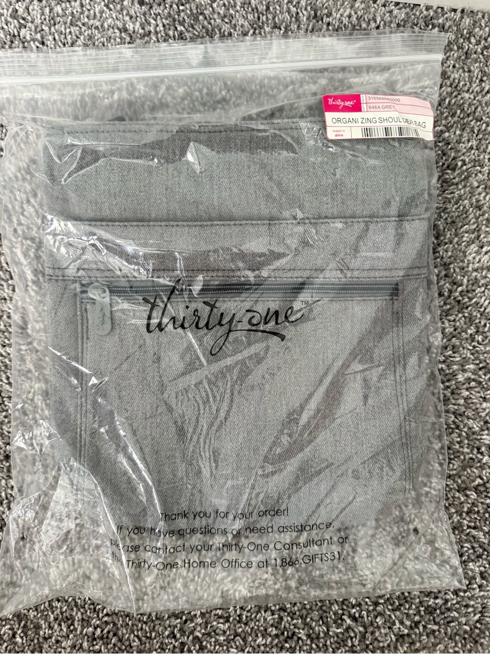 NIP thirty-one Gray Organizer Shoulder Bag